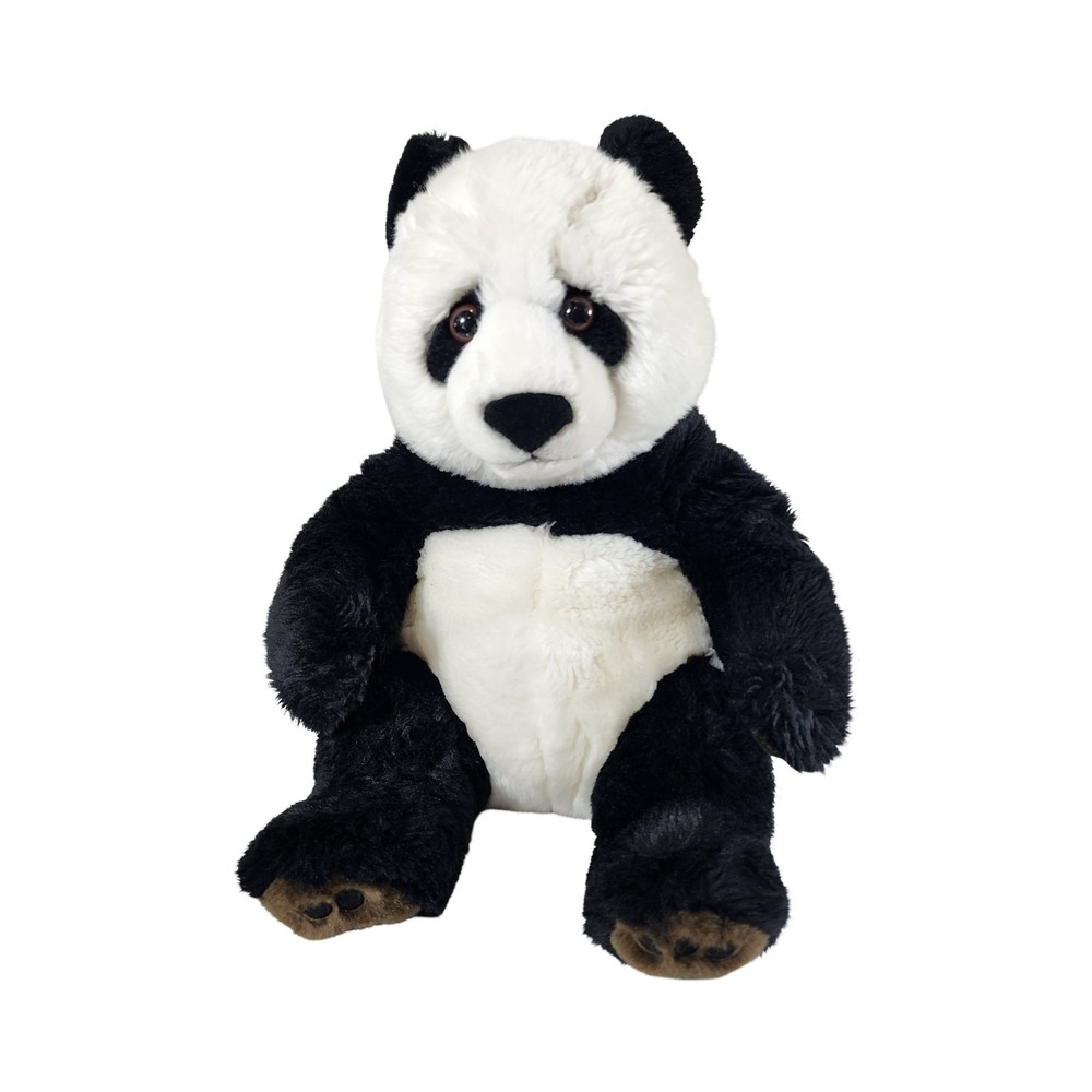 FAO Schwarz Panda Plush Stuffed Animal Black White Realistic 16 Inch 2015